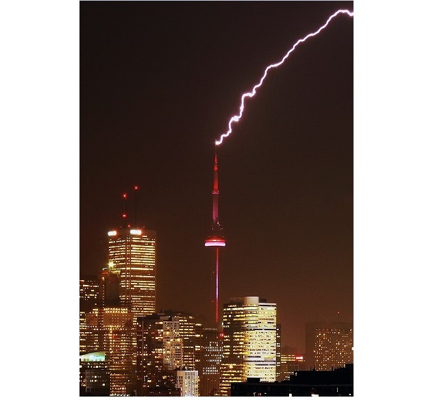 struck by lightning
